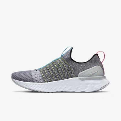 Nike React Phantom Run Flyknit 2 Sneakers From Finish Line In White/black/flash Crimson