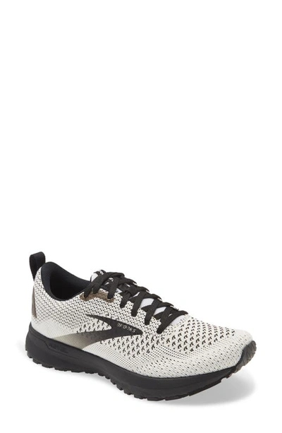 Brooks Revel 4 Hybrid Running Shoe In White/ Black