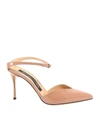 Sergio Rossi Patent Leather 100mm Pumps In Beige