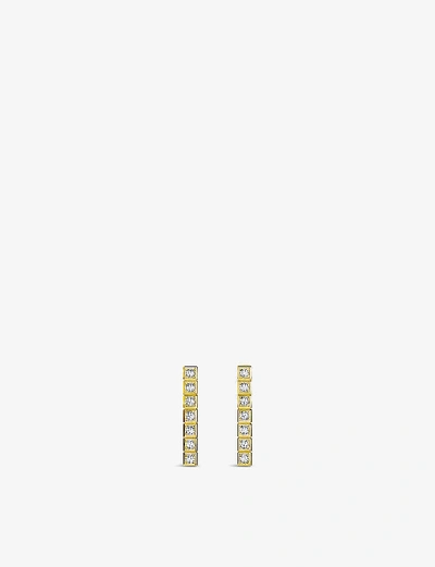 Chopard Ice Cube Pure 18-carat Yellow-gold And Diamond Earrings In Yellow Gold
