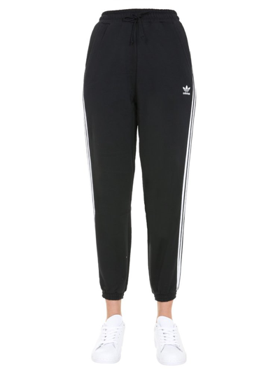 Adidas Originals Side Stripe Jogging Pants In Black