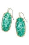 Kendra Scott Faceted Danielle Drop Earrings In Gold Dark Teal Amazonite