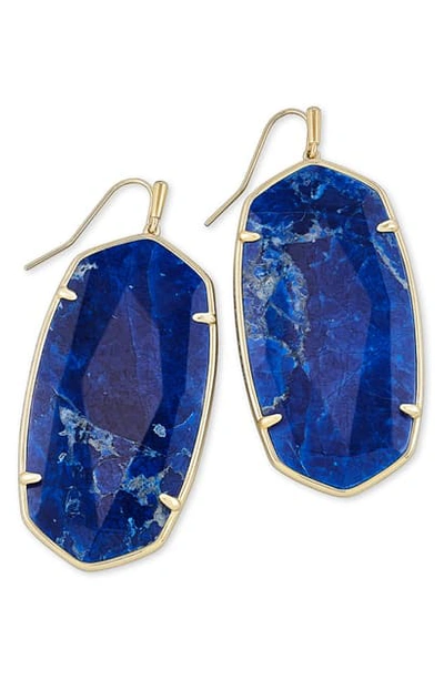 Kendra Scott Faceted Danielle Drop Earrings In Gold Cobalt Howlite