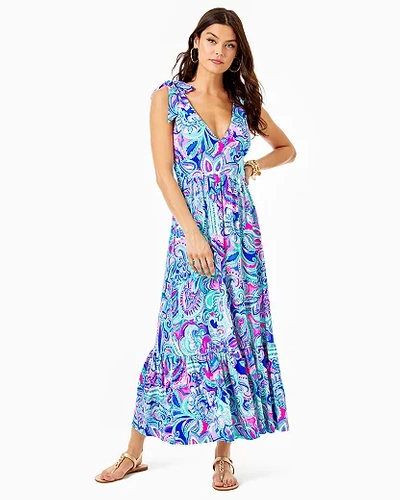 Lilly Pulitzer Maxine Midi Dress In Multi Living The Dream | ModeSens