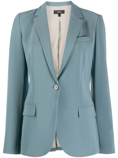Theory One-button Blazer In Blue