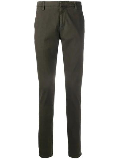 Dondup Rolled-hem Cotton Chinos In Green