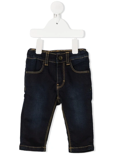 Hugo Boss Babies' Straight Leg Jeans In Blue