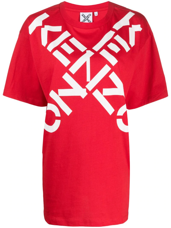 red and black kenzo shirt