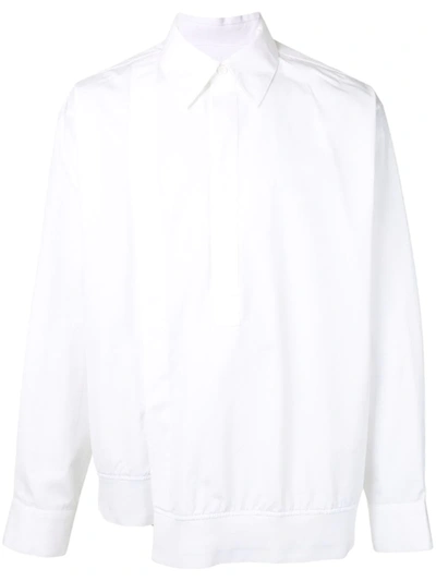 Wooyoungmi Divided Asymmetric Cotton Shirt In White