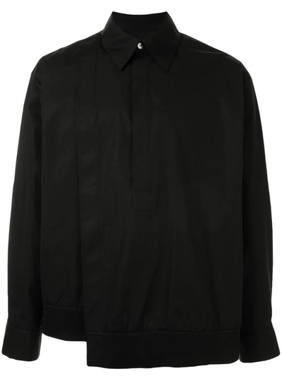 Wooyoungmi Divided Long-sleeved Shirt In Black