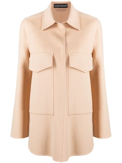 Luisa Cerano Double-face Shirt Jacket In Neutrals
