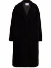 Stand Studio Maria Textured Single-breasted Coat In Black