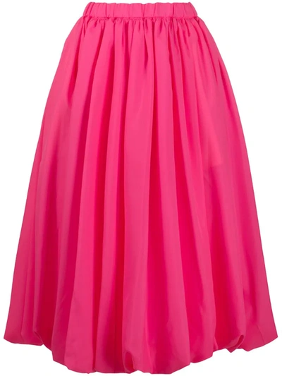 Comme Des Garçons Comme Des Garcons Pink Tropical Midi Skirt