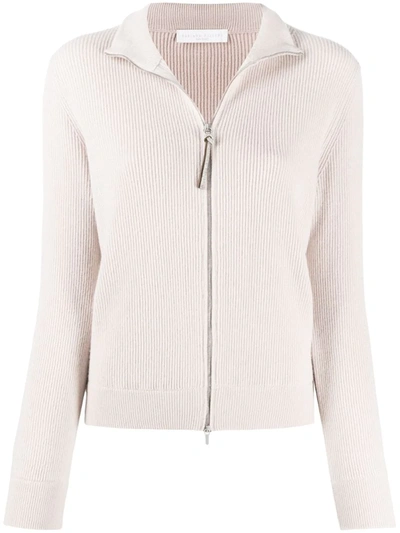 Fabiana Filippi Zip-up Cardigan In Pink