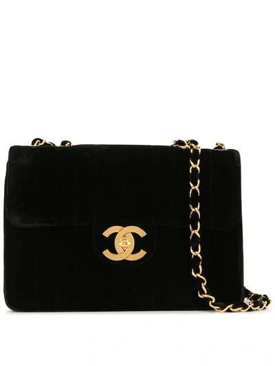 Pre-owned Chanel 1995 Cc Turn-lock Shoulder Bag In Black