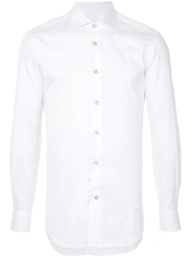 Kiton Poplin Shirt In White