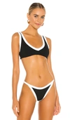 L*space Lala Bikini Top In Black White