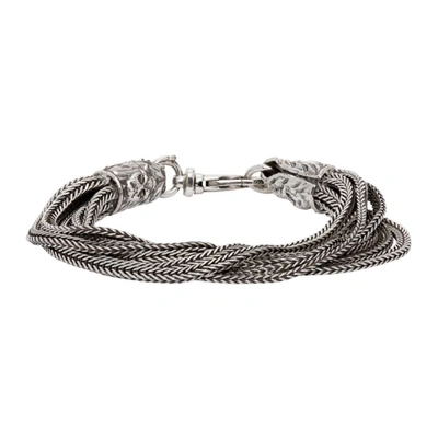 Emanuele Bicocchi Silver Multi Strand Bracelet