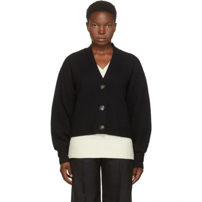 Loulou Studio Zanzibar Wool & Cashmere Cardigan In Black