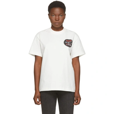 Alexander Wang Unisex T-shirt With Saw Blade Print In 104 Soft Wh