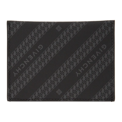 Givenchy Black Chain Card Holder In 002 Black