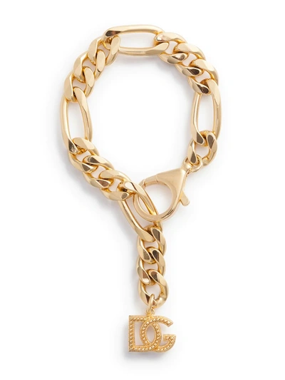 Dolce & Gabbana “dg Logo”吊坠粗链手链 In Gold
