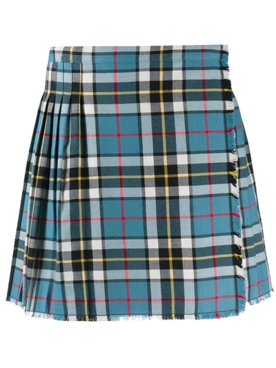 Acne Studios Check Mini Skirt Blue/white