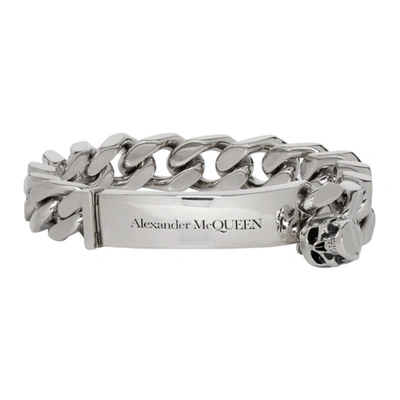 Alexander Mcqueen Identity Silver Brass Chain Bracelet