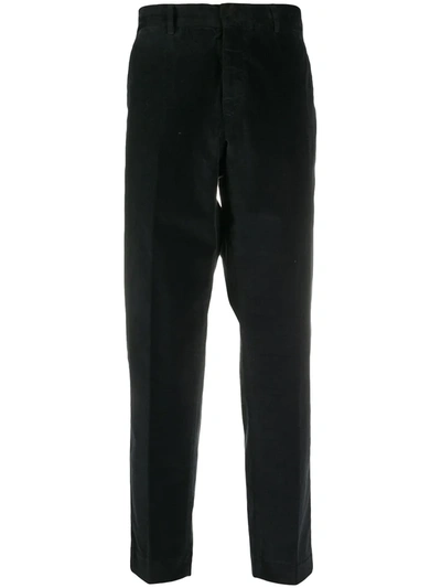 Pt01 Black Stretch Cotton Corduroy Trousers