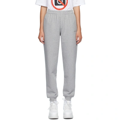 Vetements Jogger Pants With Logo Embroidery In Grey