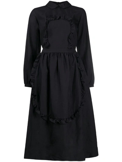 Comme Des Garcons Girl Ruffle-trimmed Midi Dress In Blue