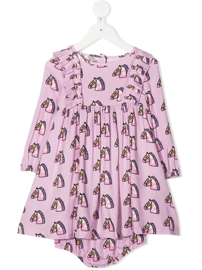 Stella Mccartney Babies' Horse Print Dress In Pink