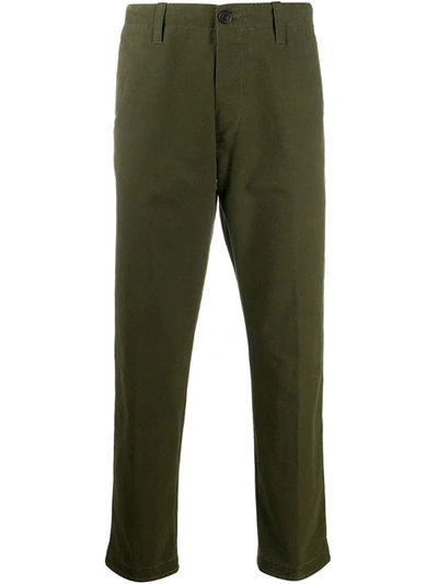 Pt01 Straight-leg Cotton Trousers In Green