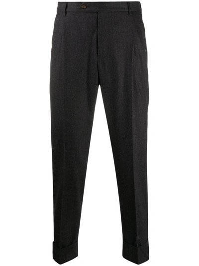 Pt01 Straight-leg Tailored Trousers In Grey