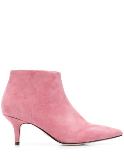 Tommy Hilfiger Pointed Toe 70mm Boots In Pink