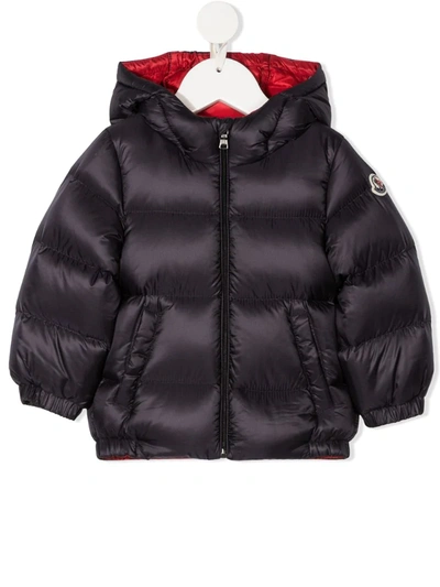 Moncler Babies' Macaire Hooded Padded Jacket In Blue