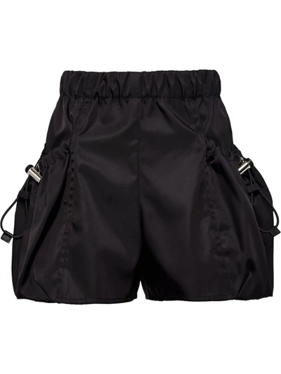 Prada Drawstring-pocket Shorts In Black