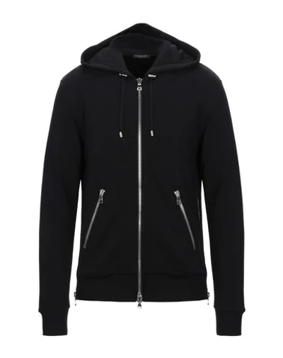 Balmain Hooded Sweatshirt In Black