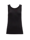 The Row Aniela Scoop-neck Merino-wool Blend Tank Top In Black