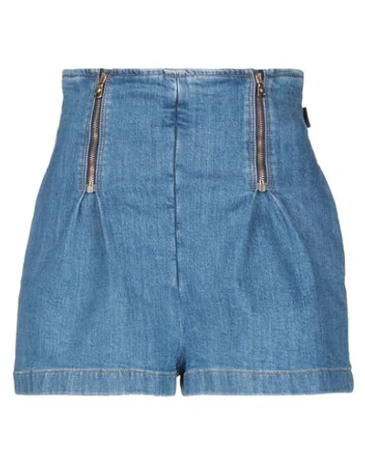 Versace Denim Shorts In Blue