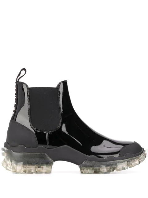 moncler hanya patent chelsea boots