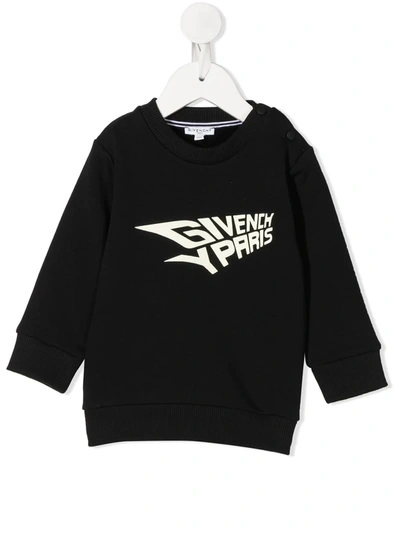 Givenchy Babies' Kids 3/4-sleeved Logo Sweatshirt (6-36 Months) In Black