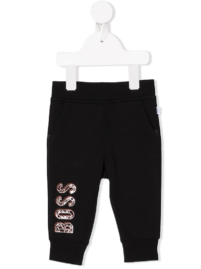 Hugo Boss Babies' Boss Kidswear Logo Cuffed Sweatpants (6-36 Months) In Black