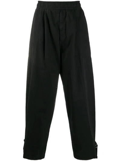 Acne Studios Wide-leg Cotton Trousers Black