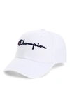 Champion Classic Script Baseball Cap In White