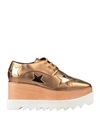 Stella Mccartney Lace-up Shoes In Gold