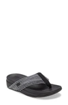 Fitflop ™ Surfa™ Flip Flop In All Black Fabric