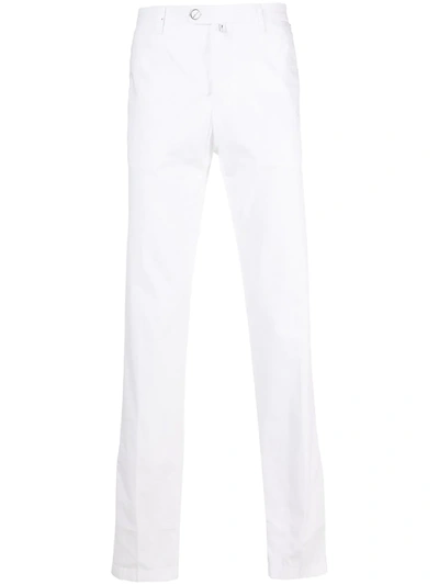Kiton 5-pocket Trousers White Linen Man