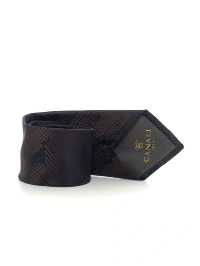 Canali Tie Brown Silk Man