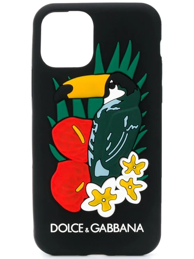 Dolce & Gabbana Toucan Print Iphone 11 Pro Max Case In Black